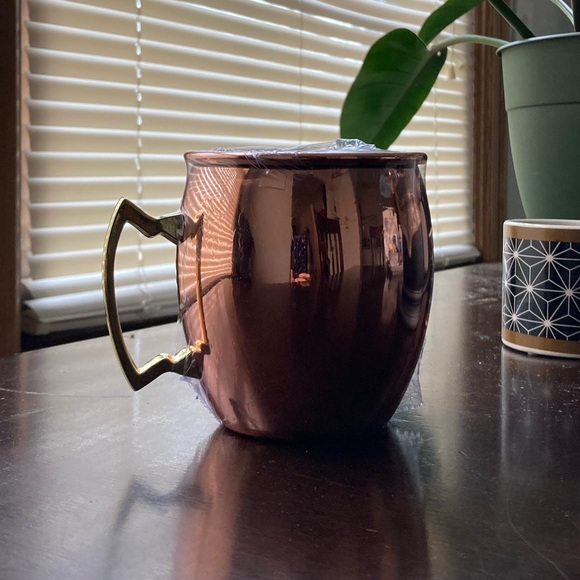 Copper Moscow Mule Mug, Silver Handle - Eco One By Silver One Internatio… - Picture 2 of 4